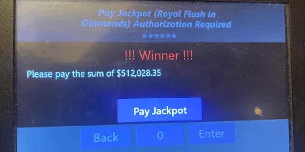 Rivers Casino Portsmouth Payout screen